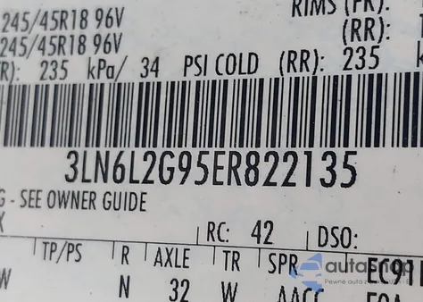 2014 Lincoln Mkz z USA, uszkodzony, nr VIN 3LN6L2G95ER822135